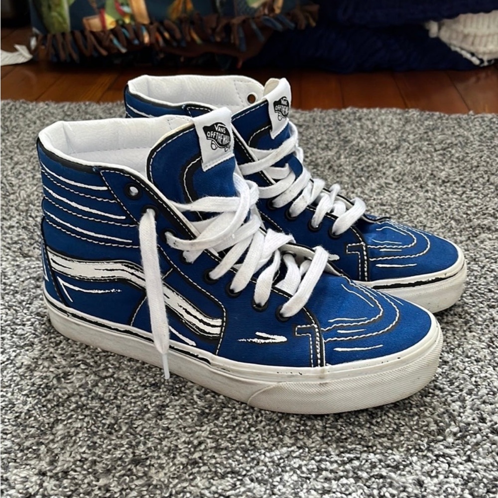 Vans Sk8-HI Sketch Shoes💙🤍